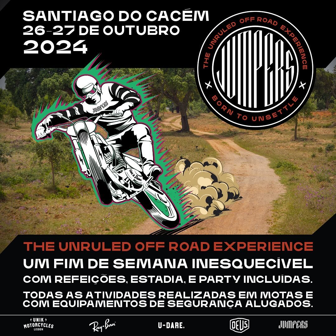 Chegou o t&atilde;o esperado evento OFF-ROAD.
Vagas muito limitadas.
N&atilde;o precisas mota nem material off-road, est&aacute; tudo inclu&iacute;do.
Pre&ccedil;o muito especial .
Podes participar S&aacute;bado e Domingo ou s&oacute; Domingo. 
.
Par