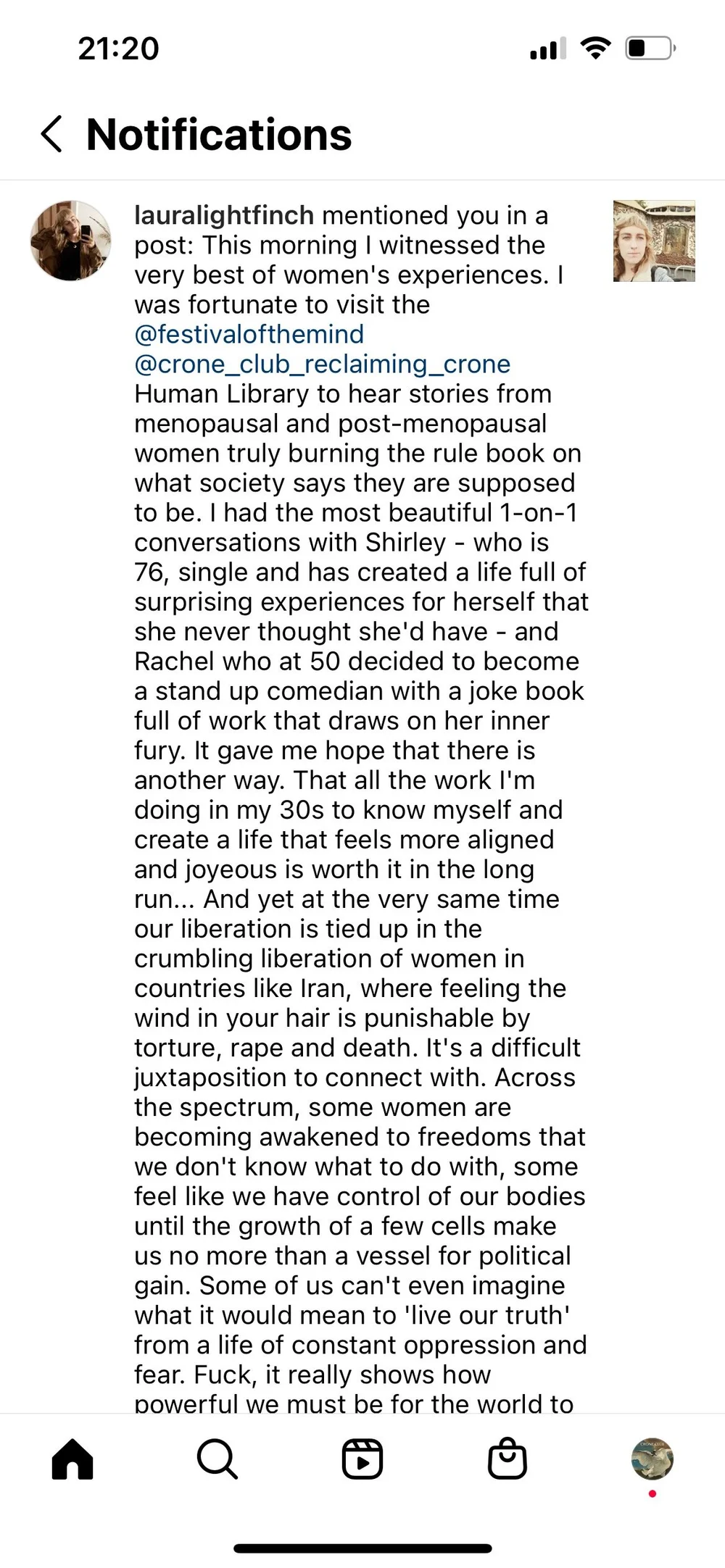 FEEDBACK crone human library Laura Lightfinch on Insta.jpeg