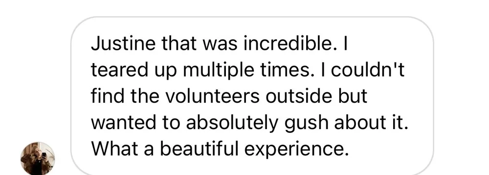 FEEDBACK Justine that was incredible Crone Human Library.jpeg