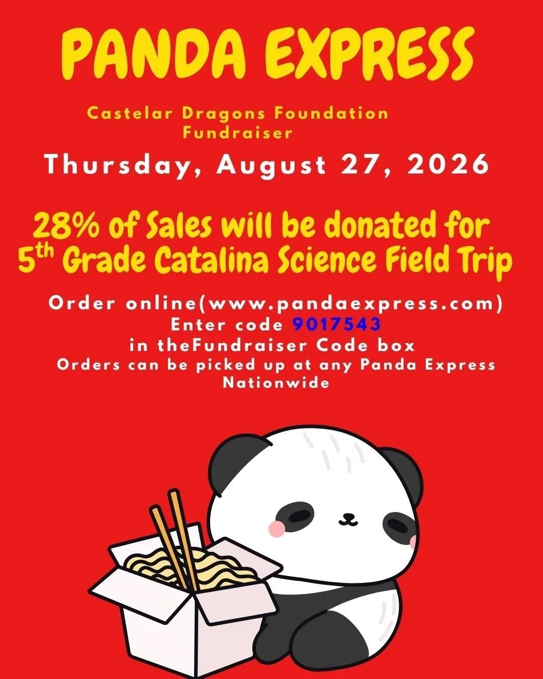Panda Express Fundraiser