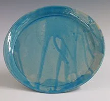 Handcrafted-Ceramic-Party-Plate-Drippy-Lt-Blue-Glaze