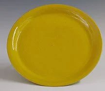 Handcrafted-Ceramic-Party-Plate-Drippy-Yellow-Glaze