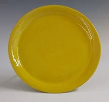 Handcrafted-Ceramic-Party-Plate-Drippy-Yellow-Glaze
