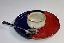 10" Red White & Blue Chip N Dip Tray