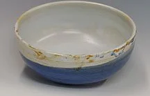 Handcrafted-Ceramic-Bowl-Blue-Matte-Silky-Cream-Glaze