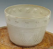 Ceramic-Handcrafted-Embossed-Plant-Pot-w-Holes-Creamy-Matte