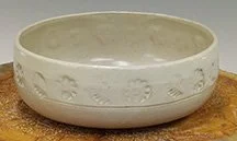 Rustic Charm Embossed Ceramic Stoneware Bowl