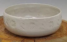 Rustic Charm Embossed Ceramic Stoneware Bowl