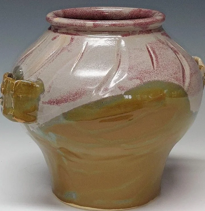 Handcrafted-Greek-Style-Ceramic-Vase-Carmel-Rasbury-Glaze