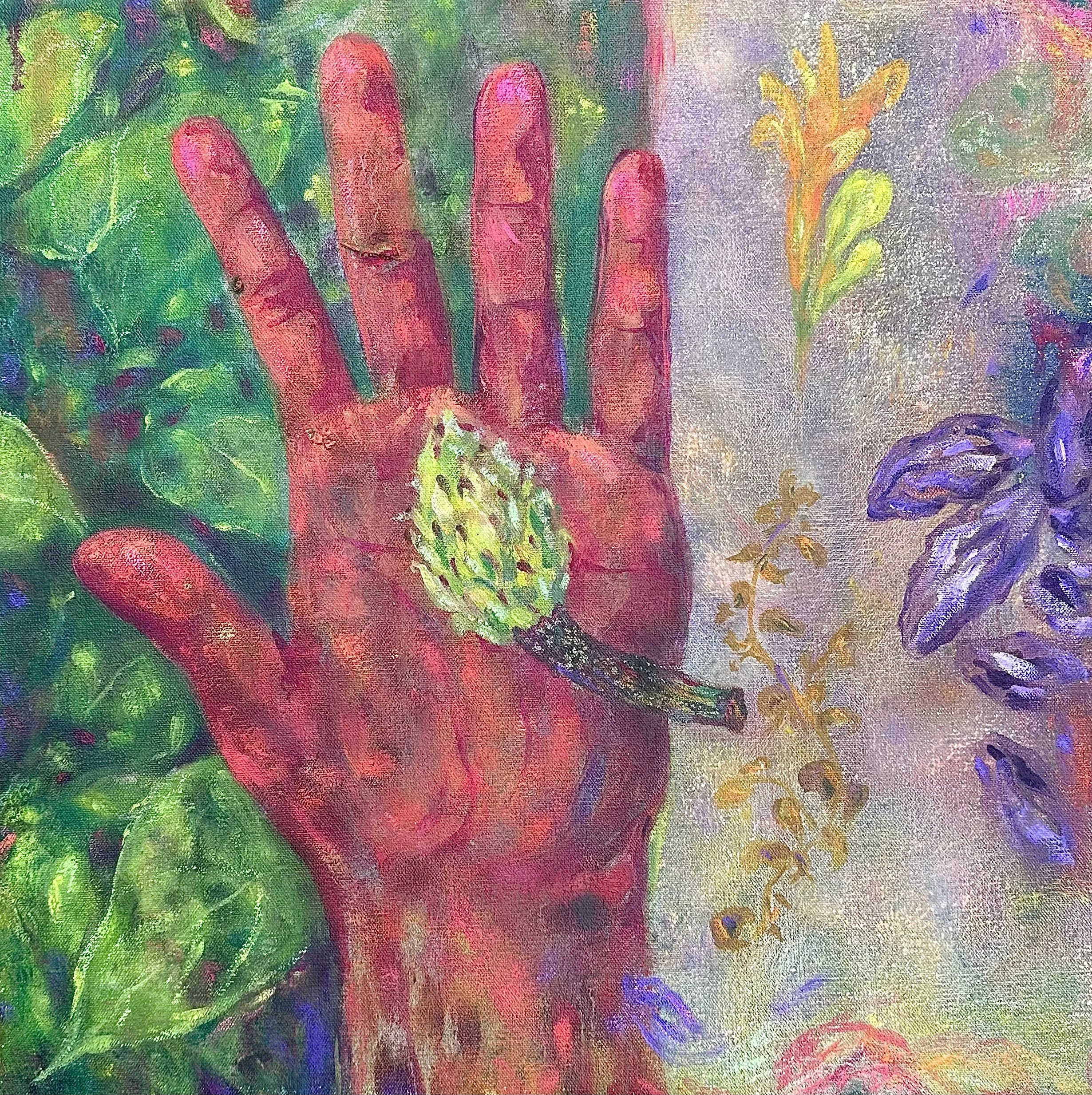 magnolia seed - original oil painting