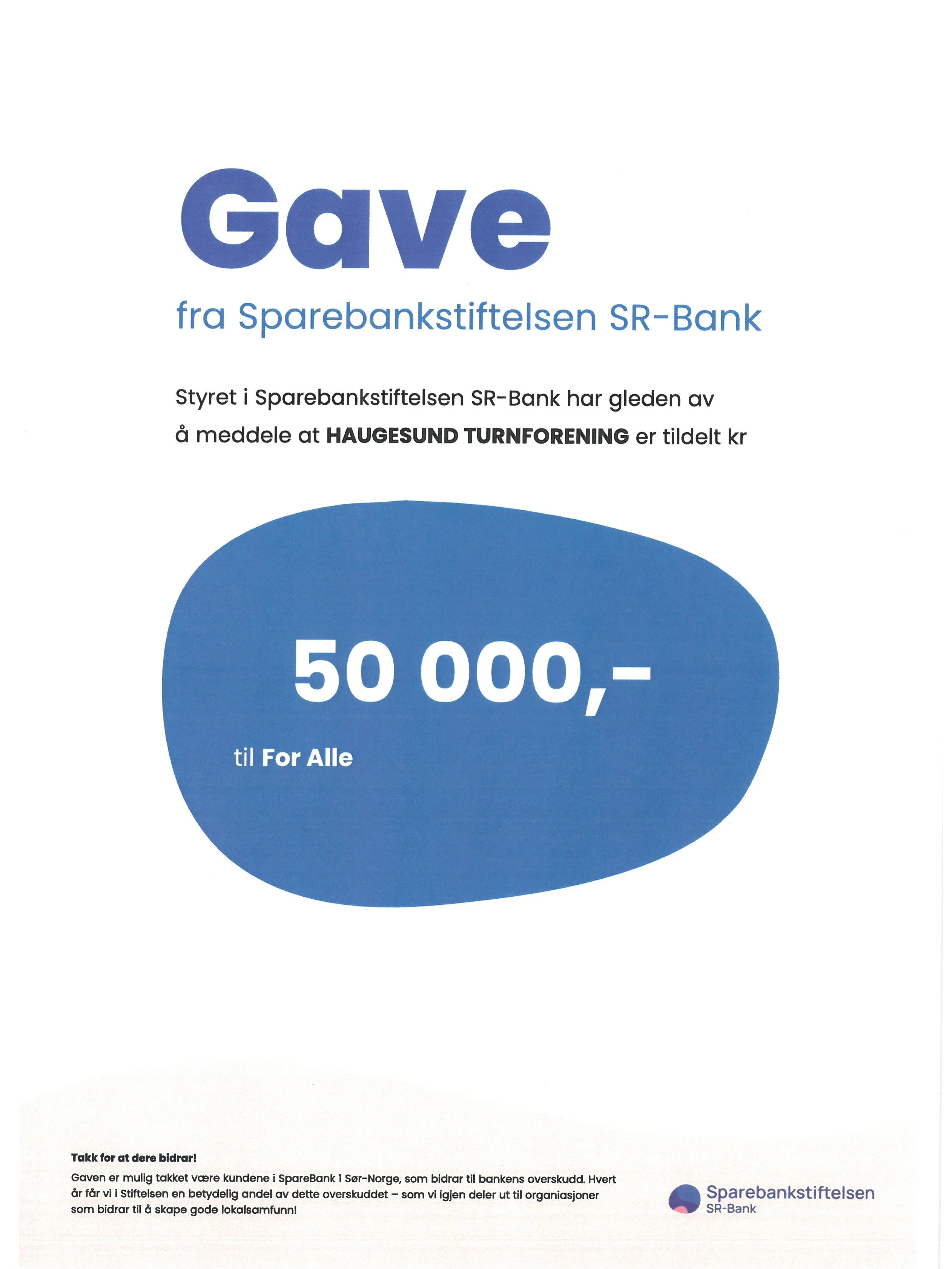 Tusen takk! 