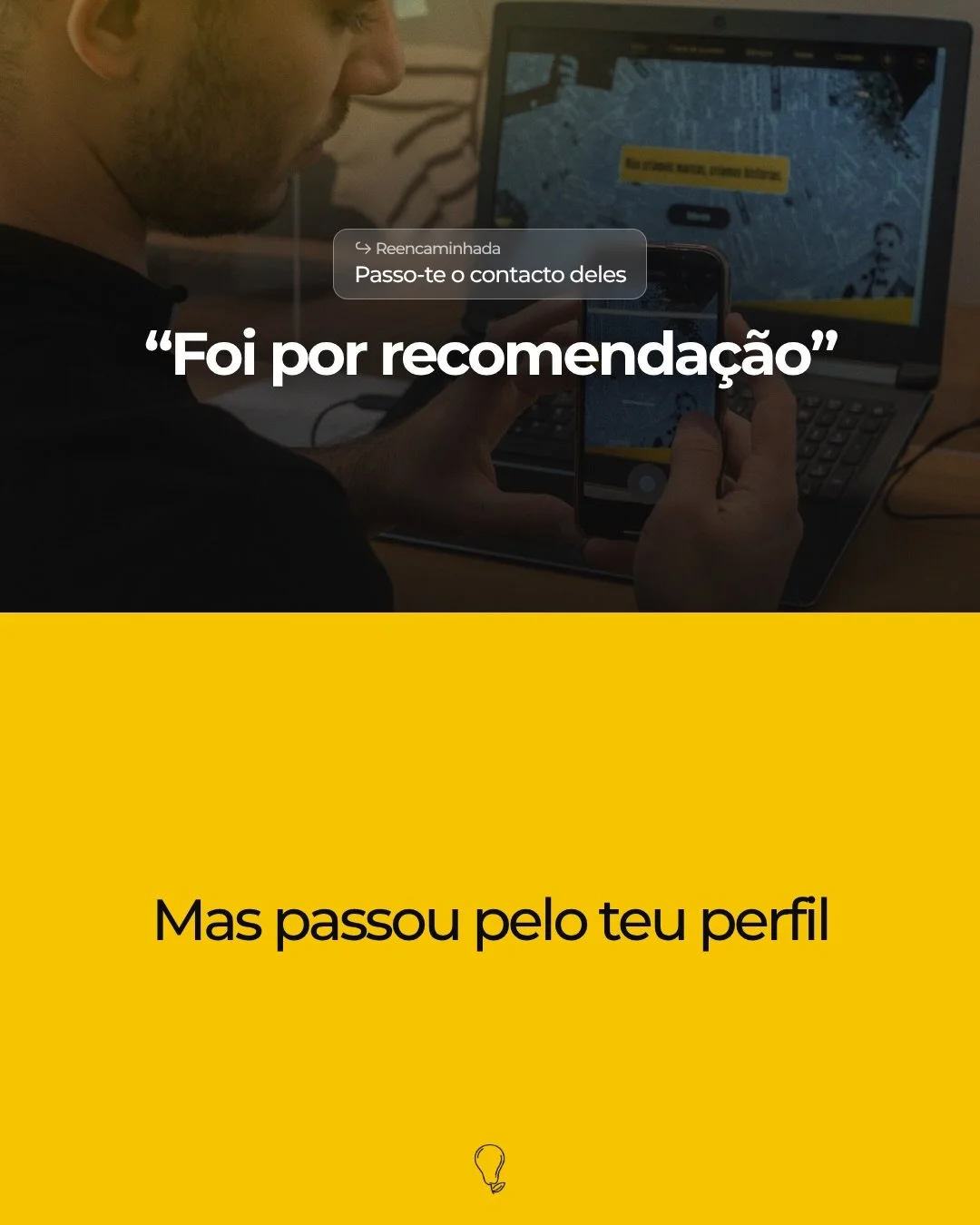 Hoje em dia, teu perfil &eacute; tua porta de entrada. 
A pergunta que fazemos: o cliente tem vontade de entrar?