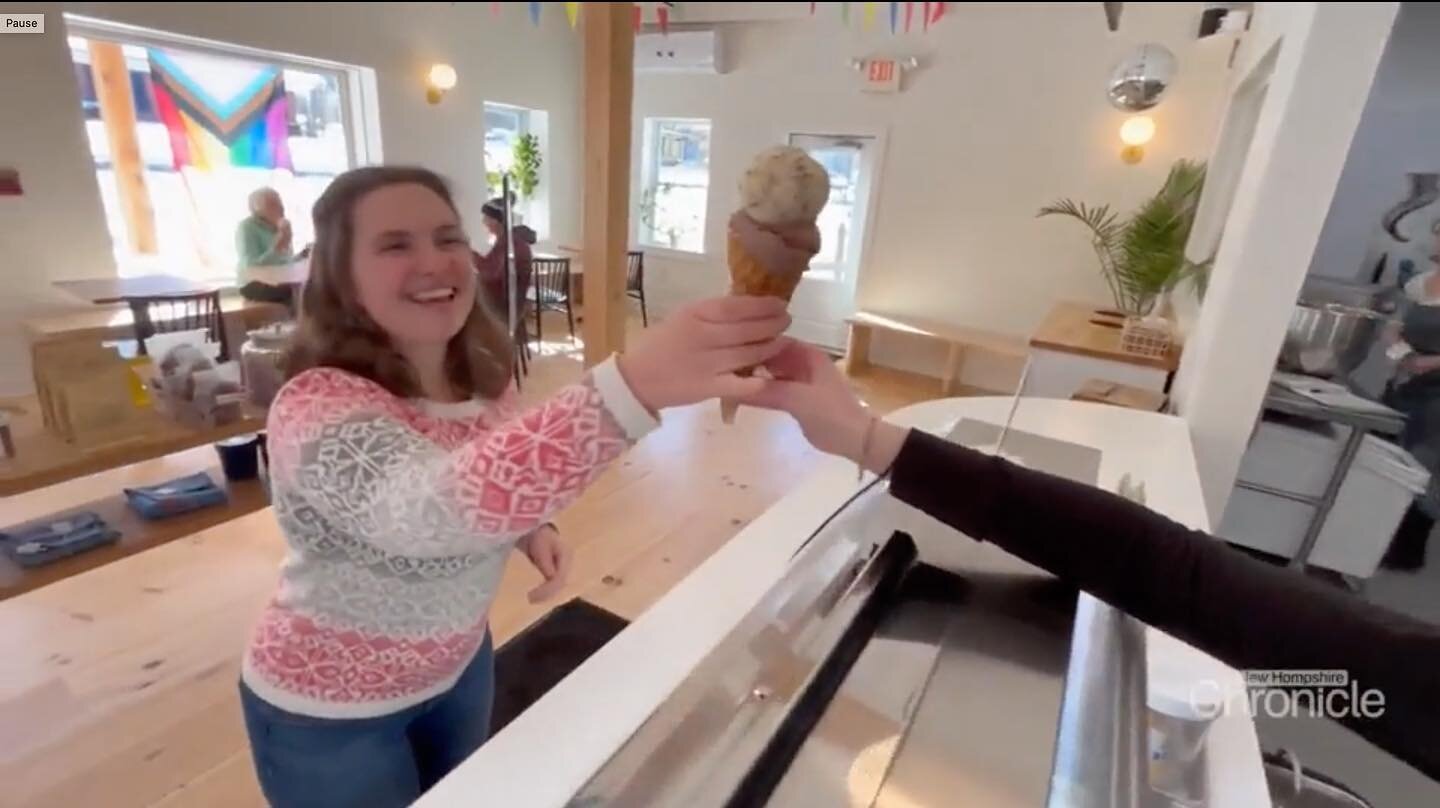 Nanny and I were super excited to serve as extras on @supersecreticecream&rsquo;s recent feature on @nhchronicle! 🍦 

The segment is fantastic and we are so proud of you, Kristina and the SSI team. 👏🏼

We also loved hanging out and eating ice crea