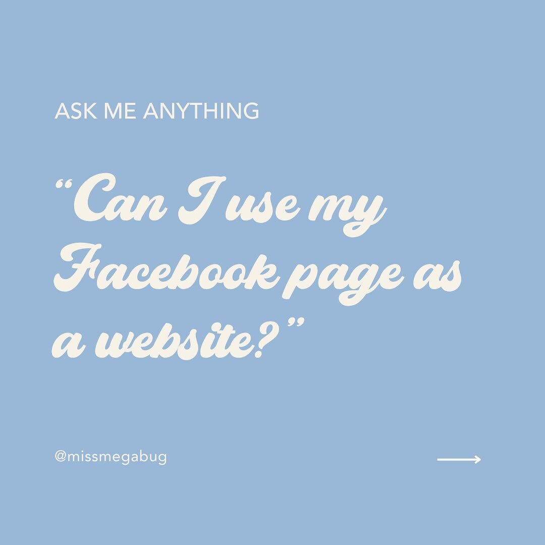 Are you still using your Facebook page as a website?

Here&rsquo;s your sign that it&rsquo;s time to get legit and design a website.

💫 Not sure where to start? Comment WFY or head to my link in bio to learn more about Self-Employed School.

Is ther