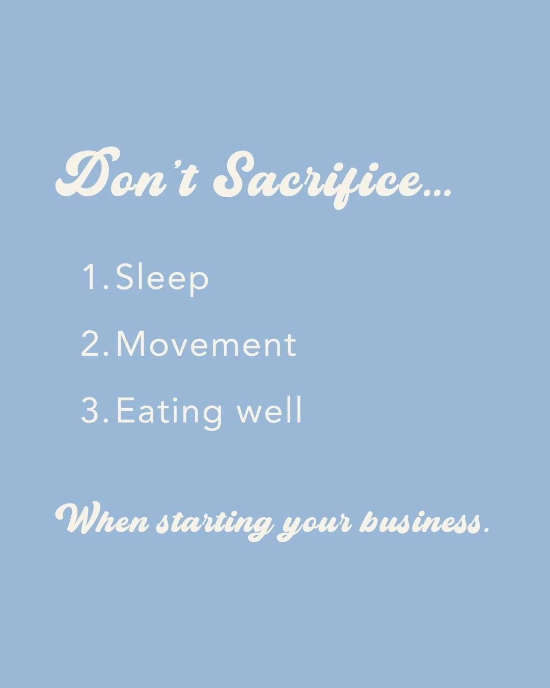 Taking care of yourself should never be compromised, even for your dreams.

✨ Want to start a business that aligns with your values? Subscribe to The Downshift Diary, my weekly newsletter centered on downshifting from the hustle to slow, simple livin