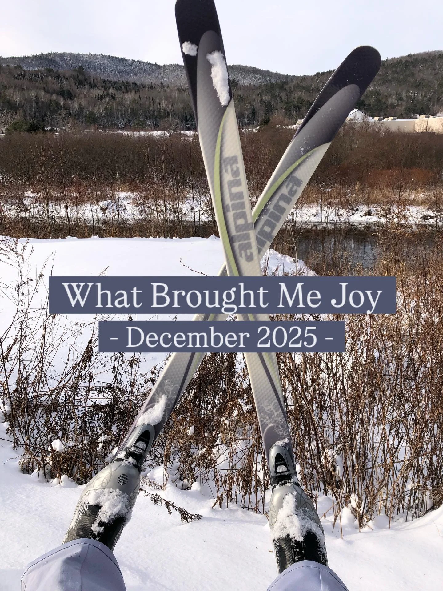 A few things that brought me joy this month&hellip;

2️⃣ + 3️⃣ @nh.hyker and I went ice skating at an indoor rink and our local outdoor town rink. Our first skate of the season!

1️⃣ + 4️⃣ I went on a solo cross country ski and a group ski with @prad