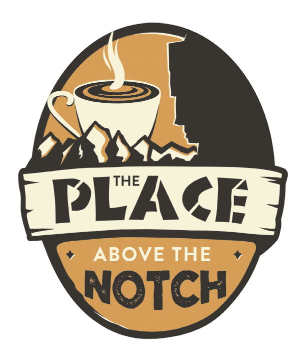 Logo of The Place Above The Notch cafe in Bethlehem, NH.