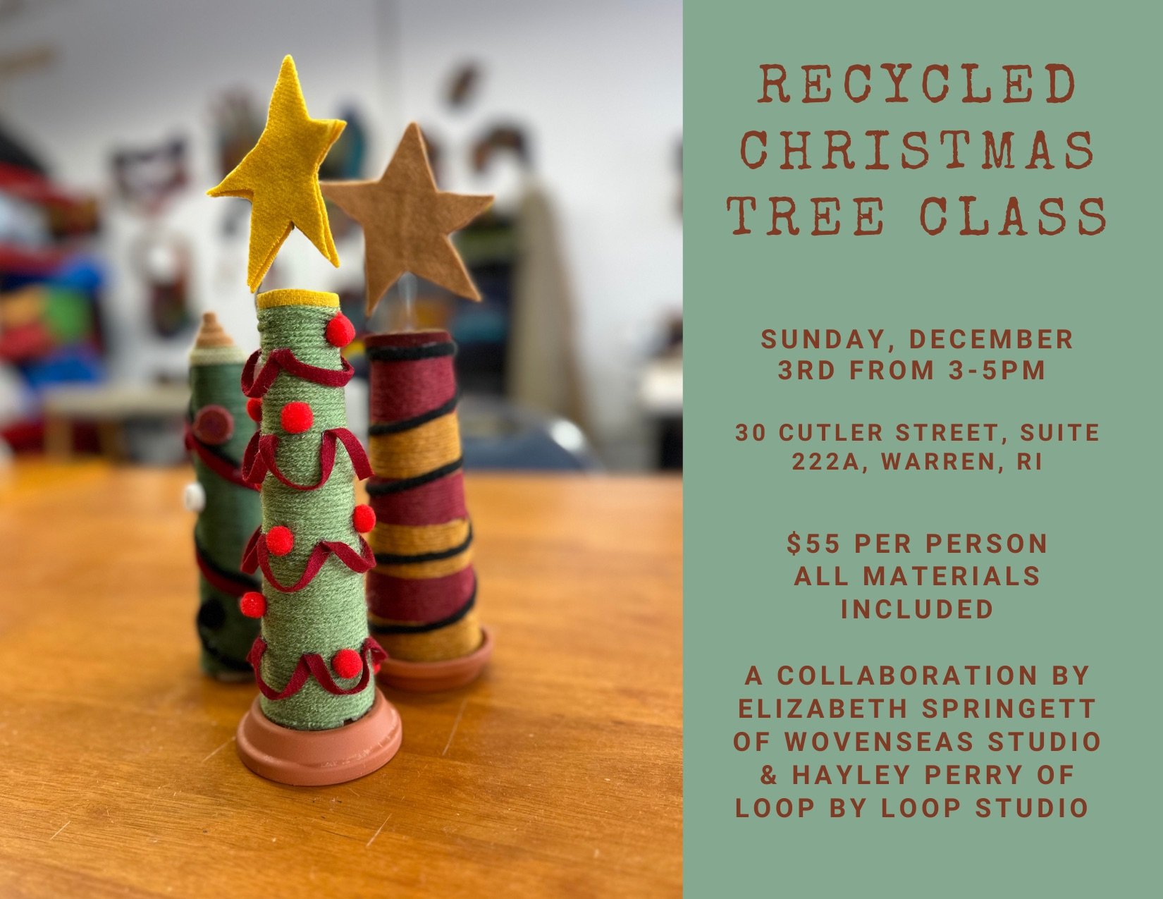 Recycled Christmas Tree Class