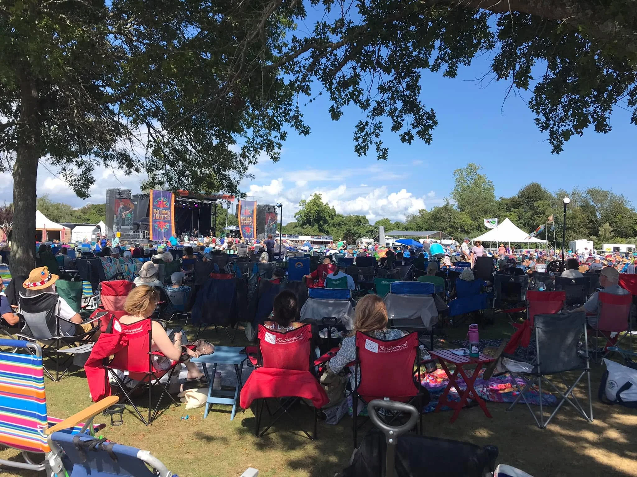 Enjoying fantastic music at the Rhythm &amp; Roots Festival today with Lisa Bell and Leo Minnier