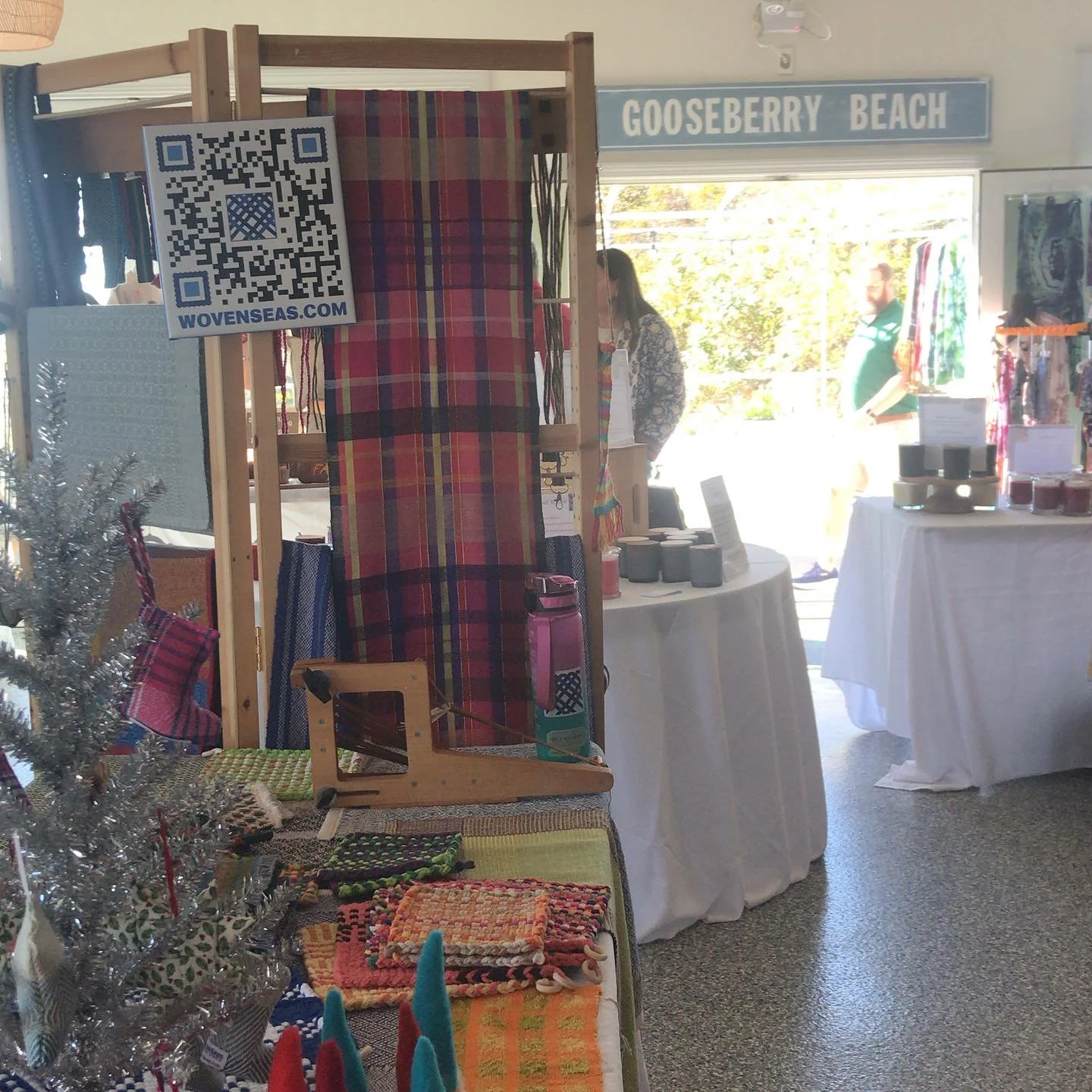 All set up at gooseberry beach today. It&rsquo;s beautiful down here. Come and visit!
