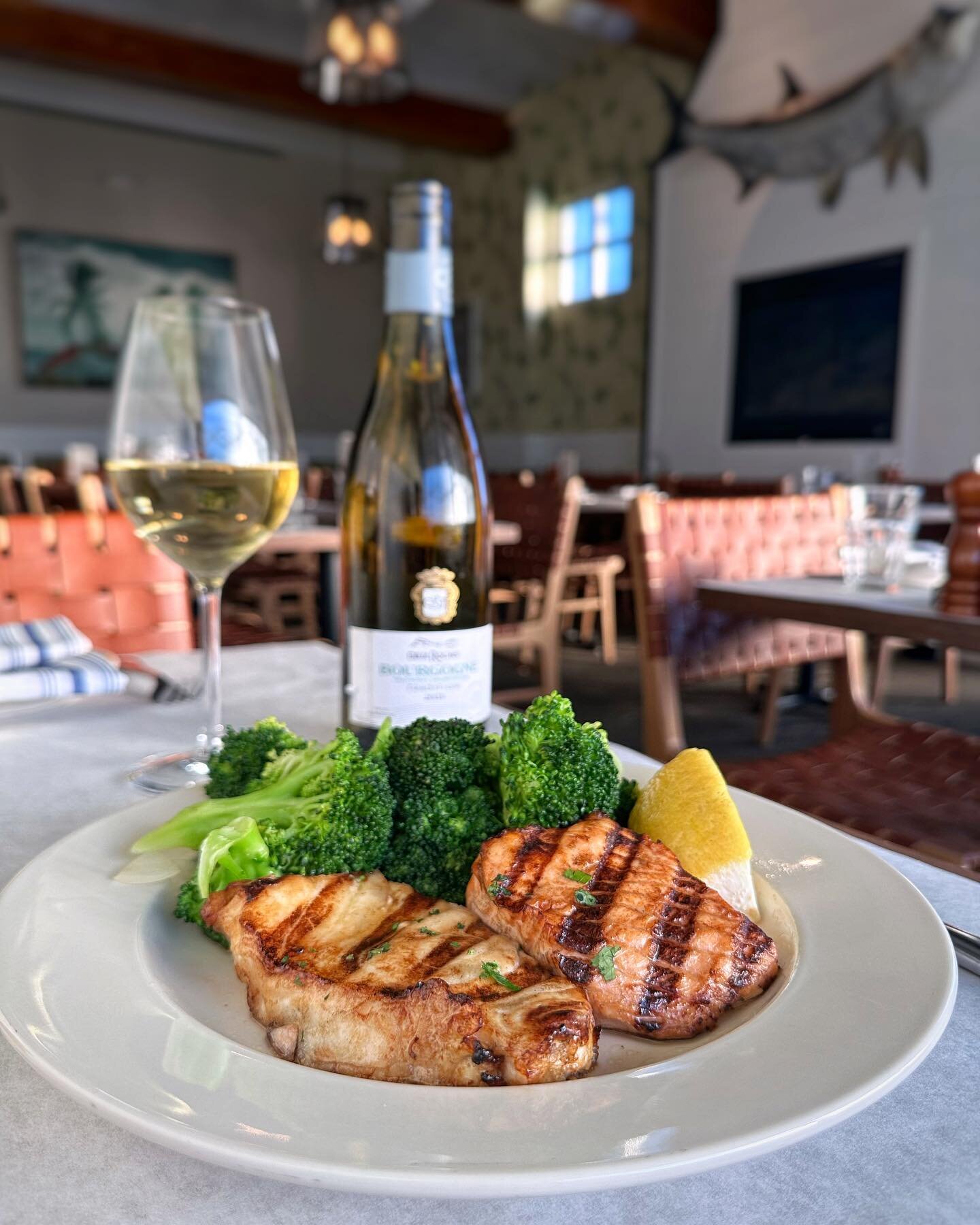 The greatest thing about the Mix Grill here at Blue Point is getting 2 pieces of fish to try! It&rsquo;s the best way to try something new! Tonight&rsquo;s is a favorite and a classic - Atlantic Salmon and Chilean Sea Bass. We&rsquo;ve paired this wi