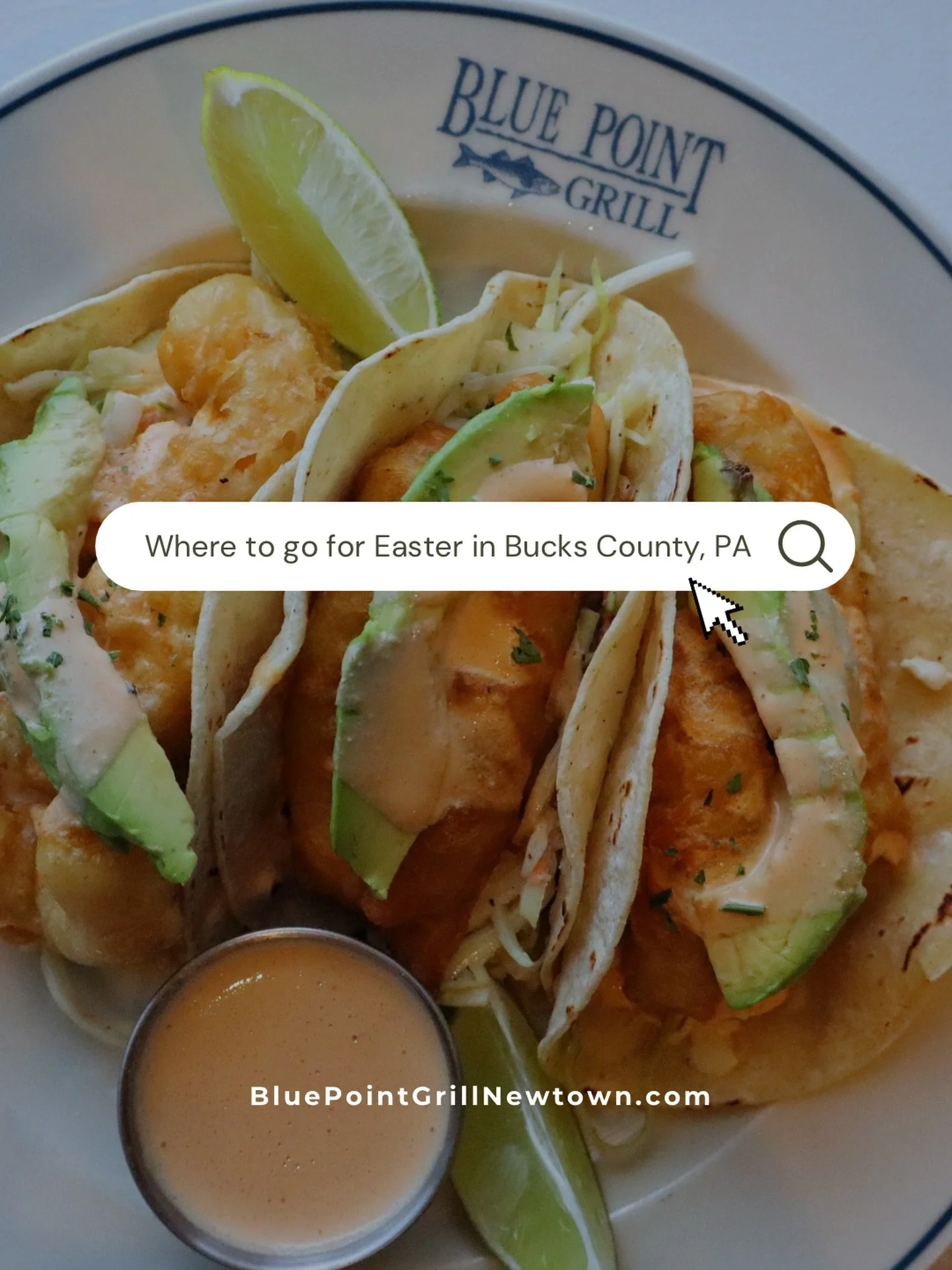 🌸 Easter at Blue Point Grill 🌸

Join us in Newtown, PA as we open early at 11:30 AM on Easter Sunday for a full day of lunch and dinner specials &mdash; plus our full menu and signature raw bar.

🐇 Whether you&rsquo;re gathering with family for a 