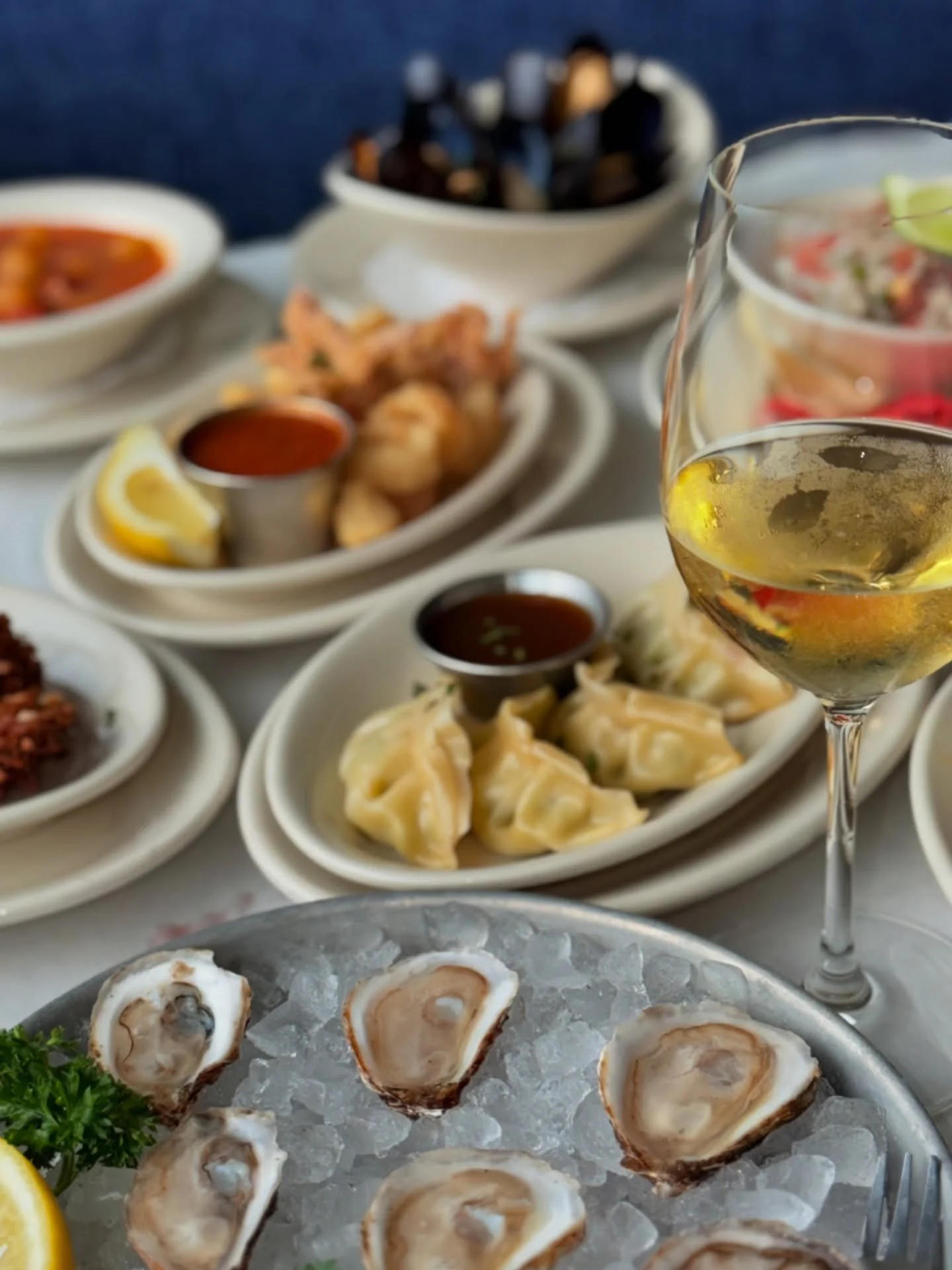 🍸✨ Happy Hour just got a whole better at Blue Point Grill ✨🍤

Unwind, sip, and savor the freshest seafood in town with unbeatable happy hour vibes 🦪

⏰ Happy Hour Times:

Monday&ndash;Thursday | 4:30&ndash;6:00 PM (all seating)

Friday | 4:00&ndas