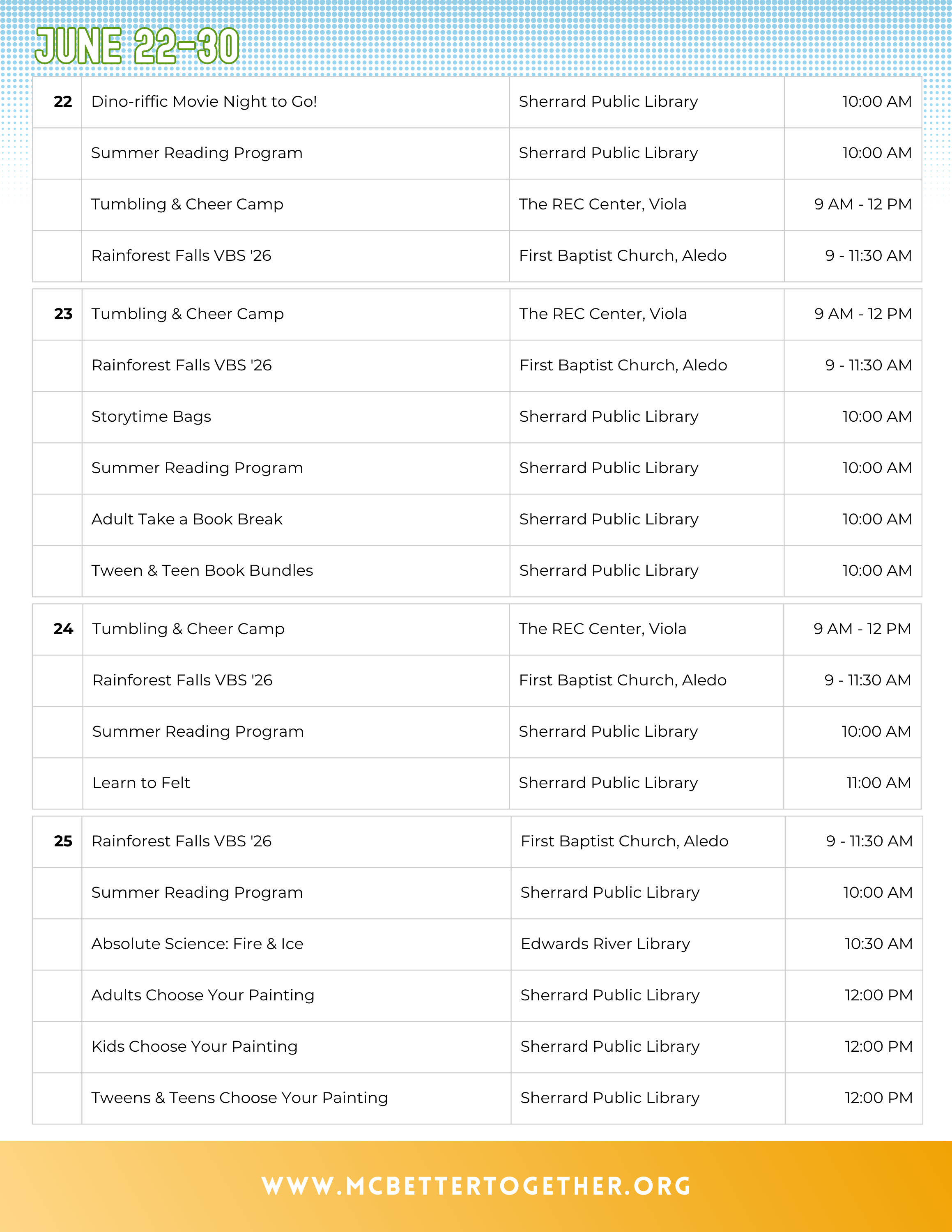 Mercer County Community Calendar page 5