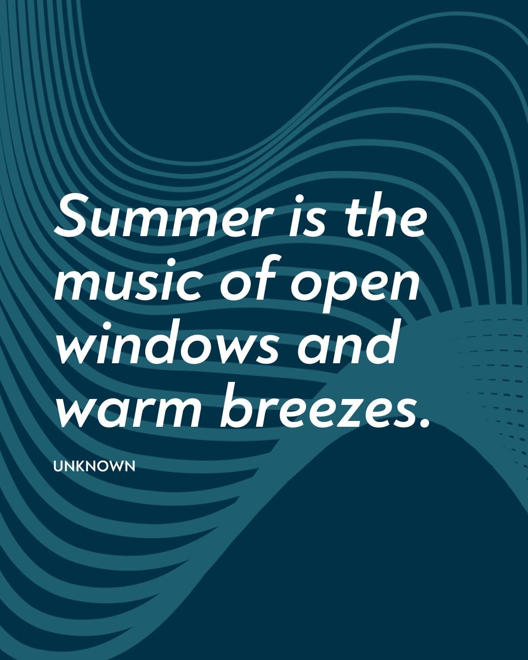 Oh, how we love the summer music.