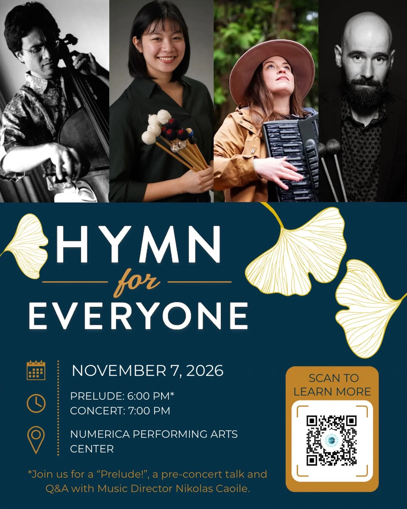 Journey across centuries and continents with Hymn for Everyone, a program where music of the past inspires bold new sounds. 🎶✨

Experience Osvaldo Golijov&rsquo;s luminous Azul, Christopher Theofanidis&rsquo;s shimmering Rainbow Body, Kevin Puts&rsq