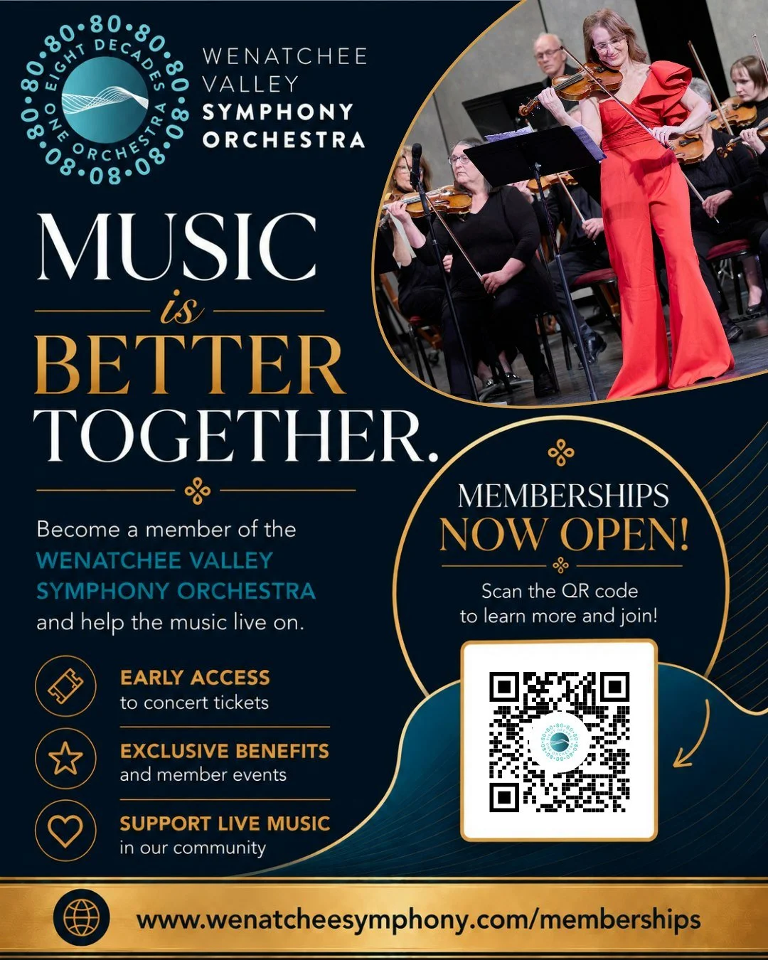 Help keep the music playing in the Wenatchee Valley. 🎶

The 𝐂𝐫𝐞𝐬𝐜𝐞𝐧𝐝𝐨 𝐂𝐚𝐦𝐩𝐚𝐢𝐠𝐧 is an opportunity to become more connected to the Wenatchee Valley Symphony Orchestra while supporting the performances and experiences we bring to our c