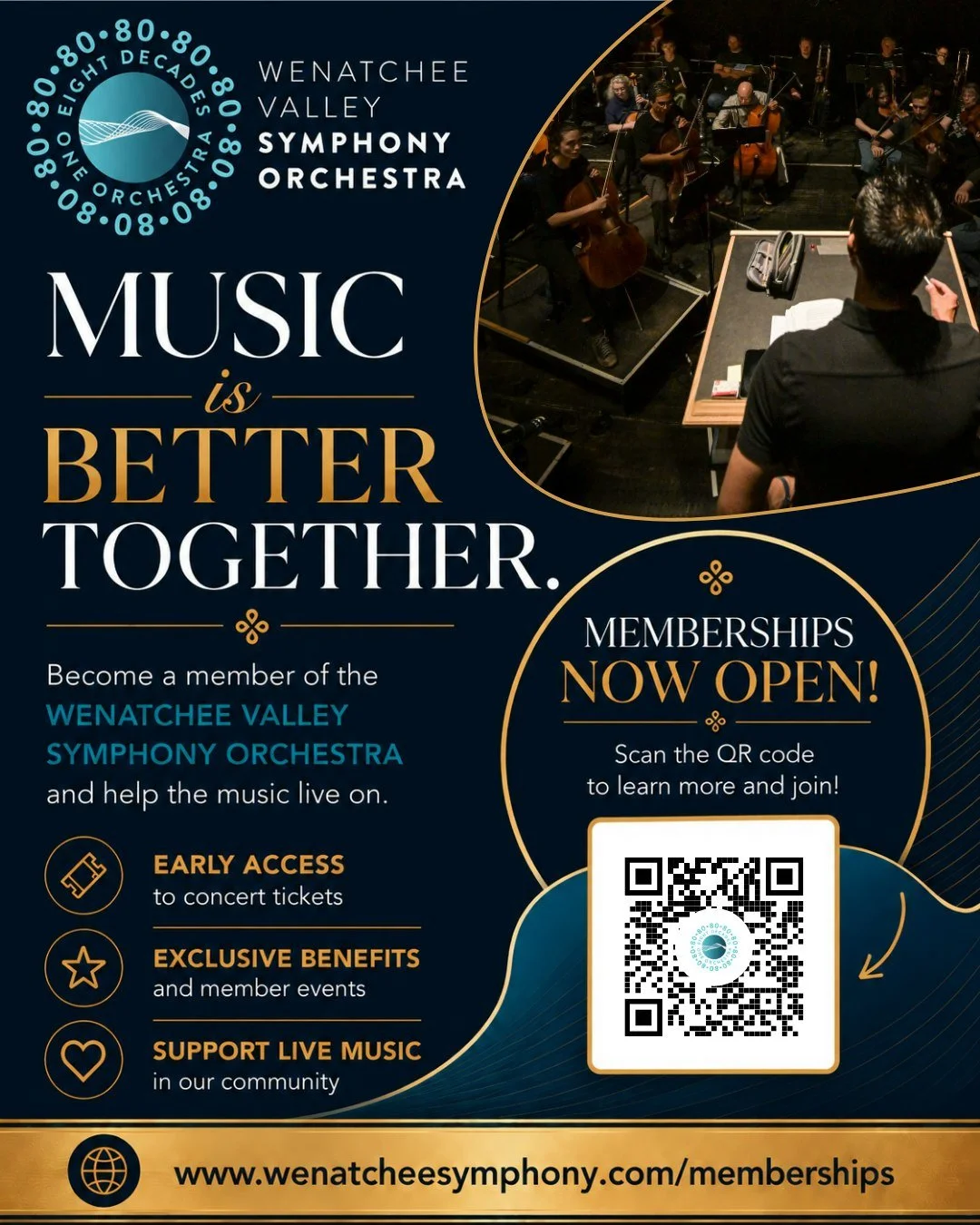 Supporting the Wenatchee Valley Symphony Orchestra is about more than supporting a performance. It&rsquo;s about helping music continue to inspire, connect, and enrich our community. 

Through our 𝐂𝐫𝐞𝐬𝐜𝐞𝐧𝐝𝐨 𝐂𝐚𝐦𝐩𝐚𝐢𝐠𝐧, members play an 
