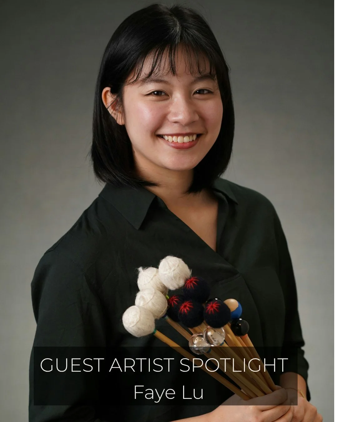 ✨ Guest Artist Spotlight: Faye Lu, Percussion ✨

Faye Lu is a passionate musician and educator who recently graduated from the University of Michigan with dual master's degrees in Percussion Performance and Chamber Music Performance, along with a Cer