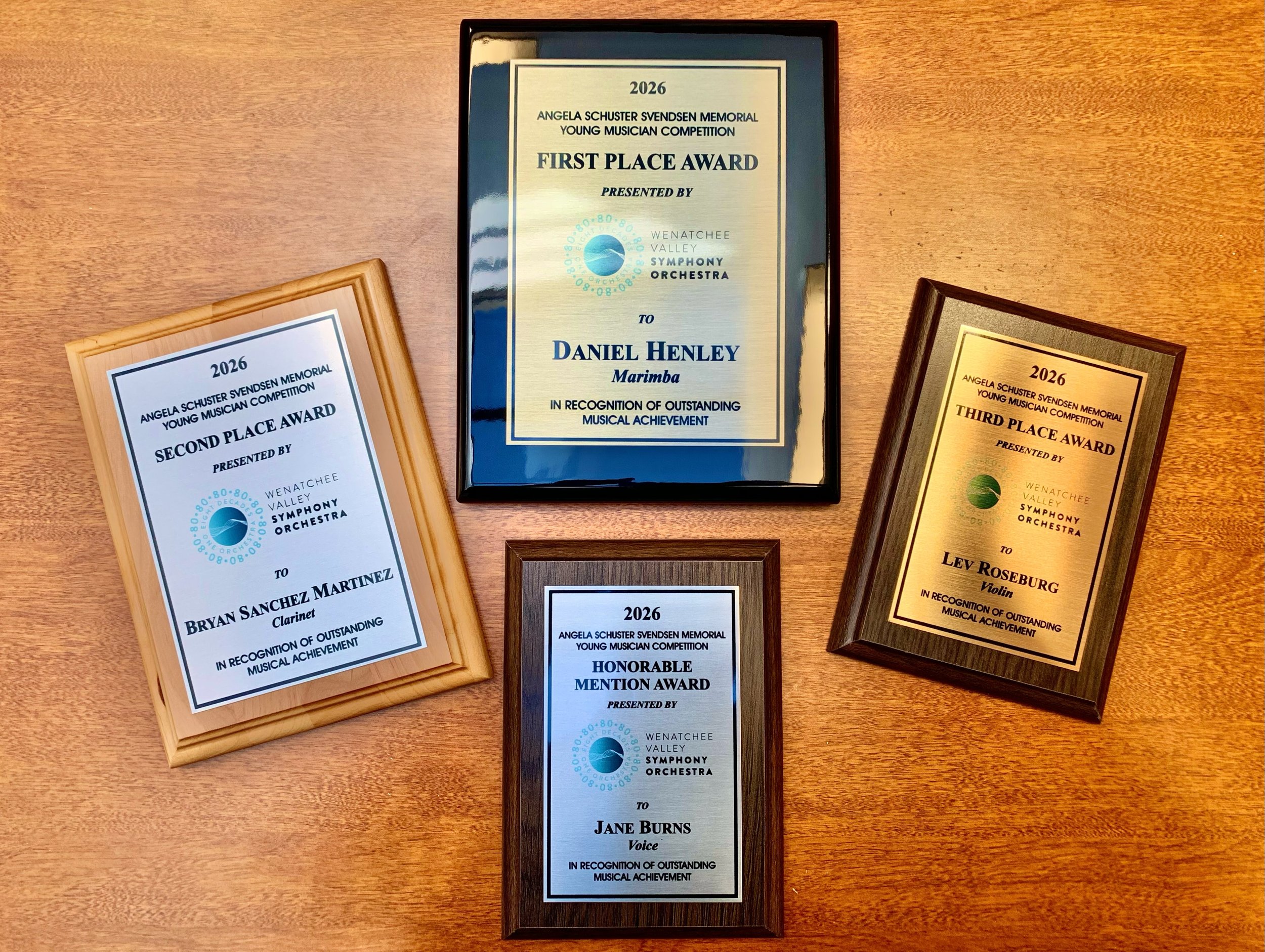 Celebrating the 2026 Angela Schuster Svendsen Memorial Young Musician Competition Winners! 

🎵We&rsquo;re proud to recognize these outstanding young artists from across North Central Washington:
🥇 First Place &mdash; Daniel Henley, Marimba
🥈 Secon