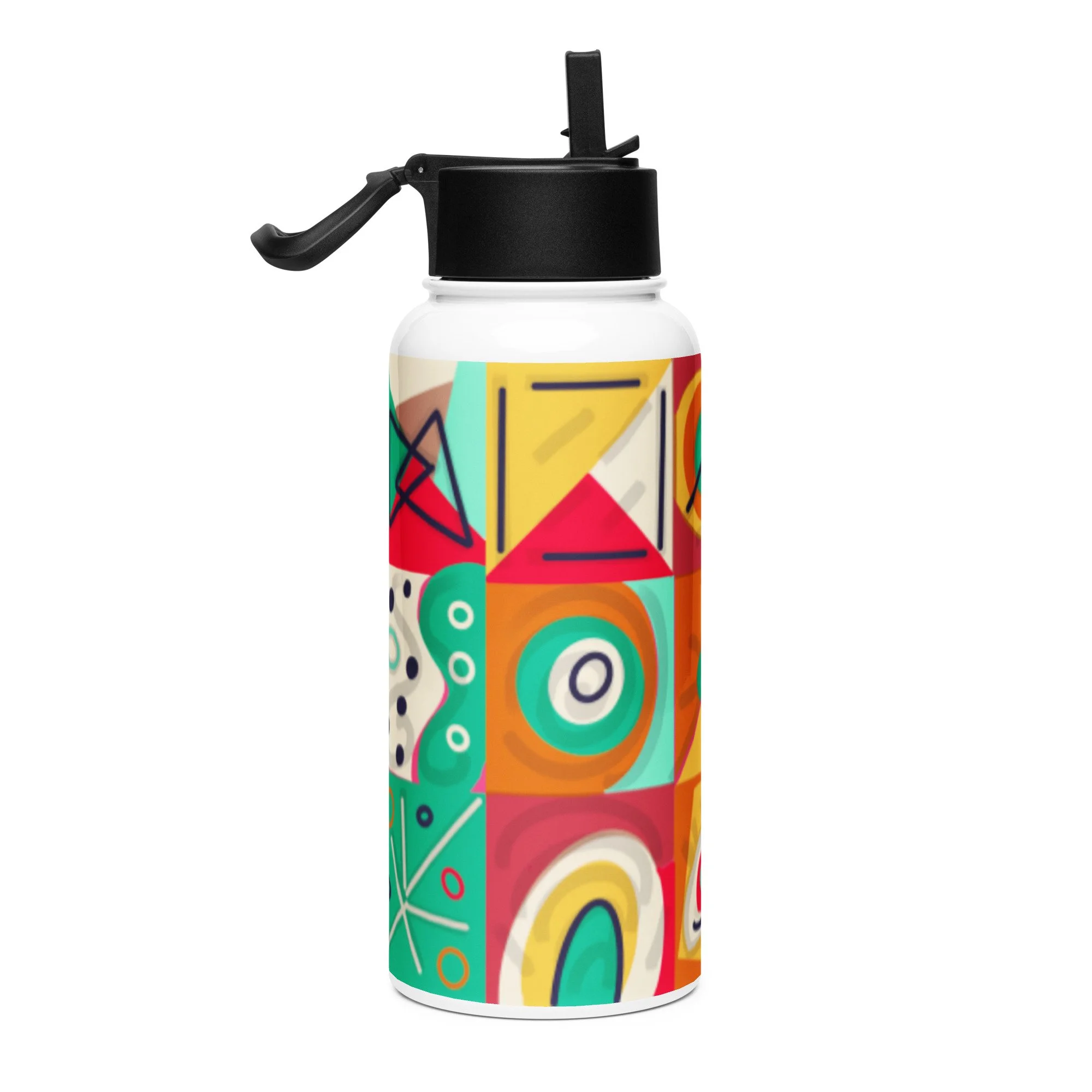 Shapes & Colors Stainless Steel Water Bottle with a Straw Lid