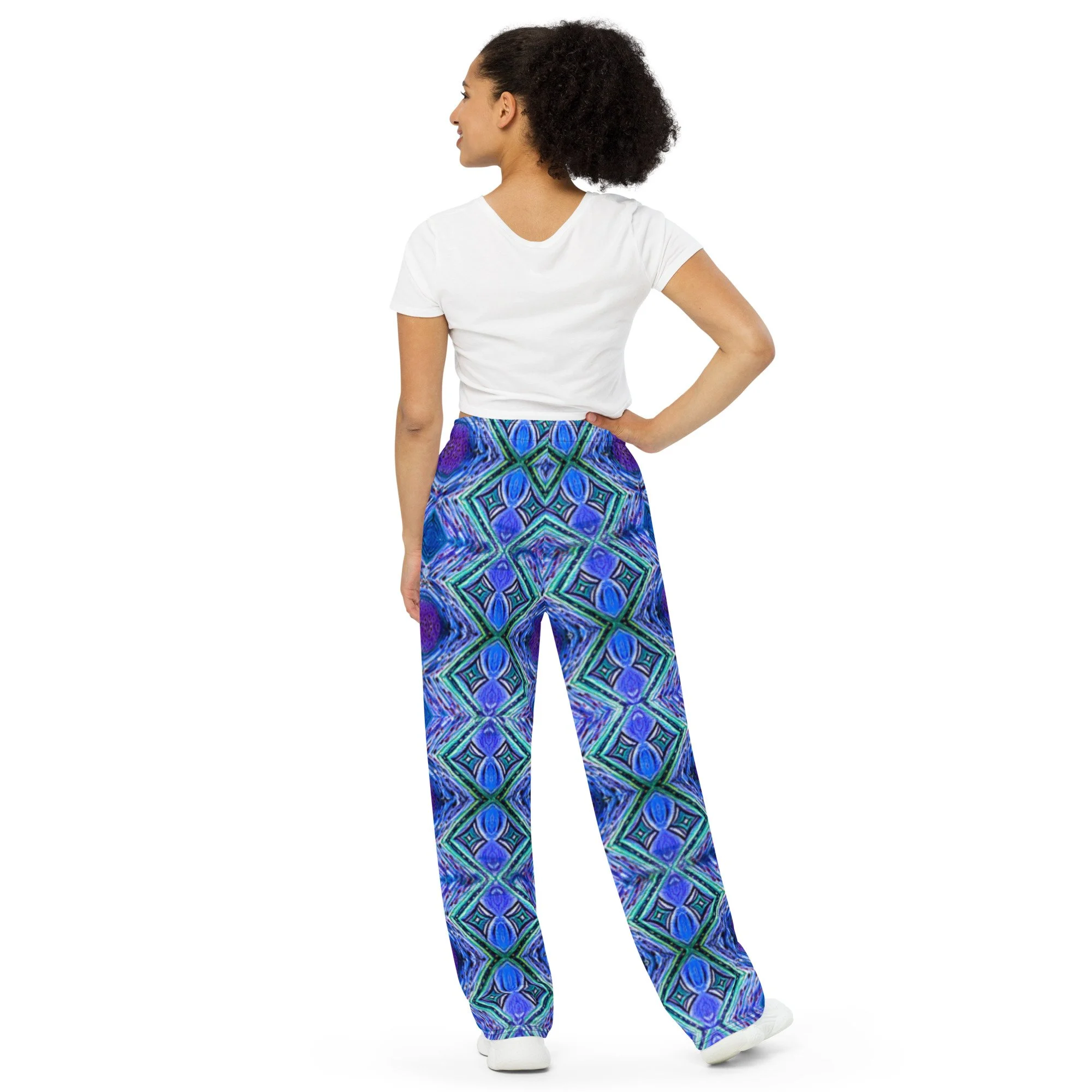 Blue Diamonds Unisex Wide-leg Pants