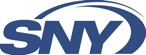 SNY logo in blue with a curved underline.