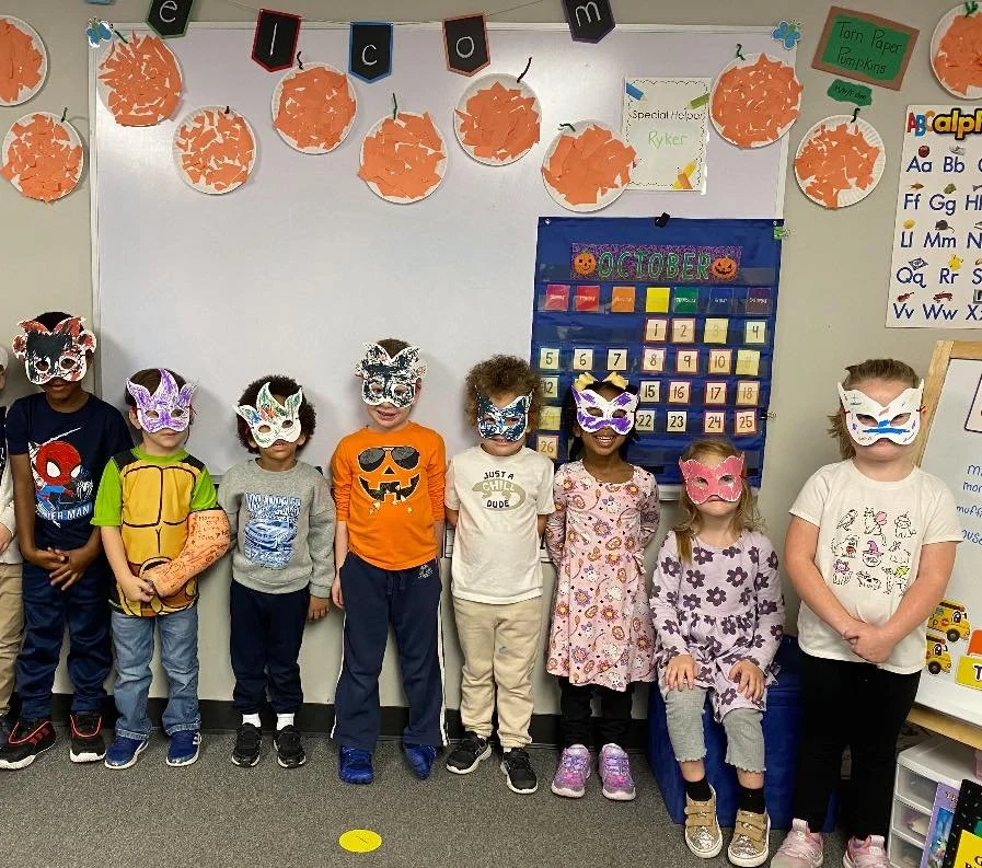 Who are these masked learners&hellip;why they are Miss Nancy&rsquo;s class celebrating the &ldquo;Mm&rdquo; sound by making masks!