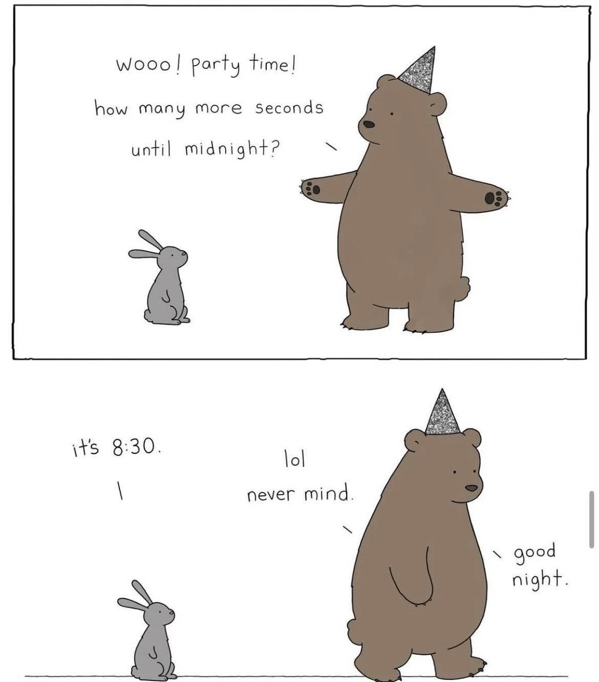 Happy New Year! The best part about this age is they can&rsquo;t tell time! 🥳