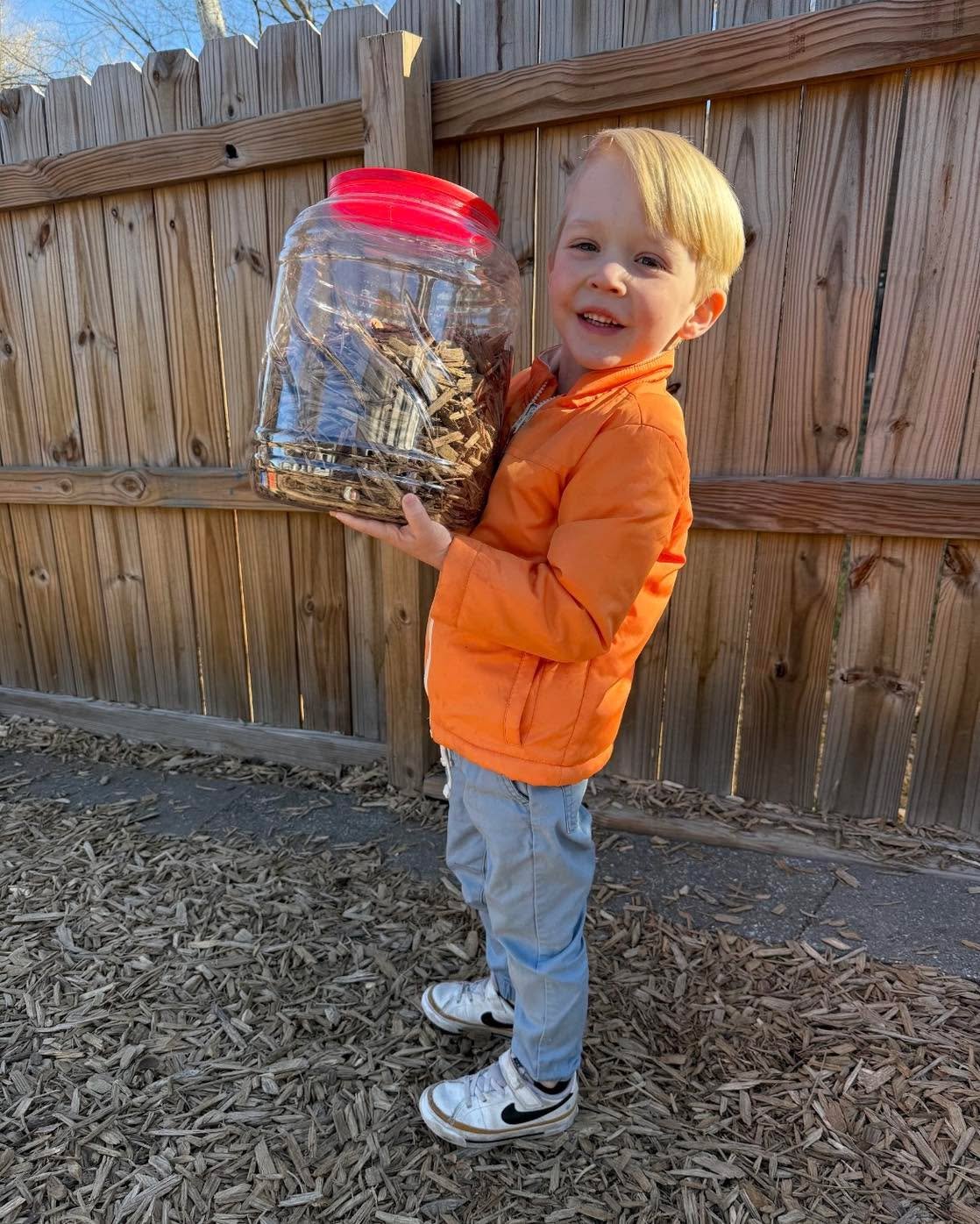 Imaginations were stretched, problem solving skills were activated and fun was had by all as we enjoyed recycled containers for loose parts play on the student led playground this week!