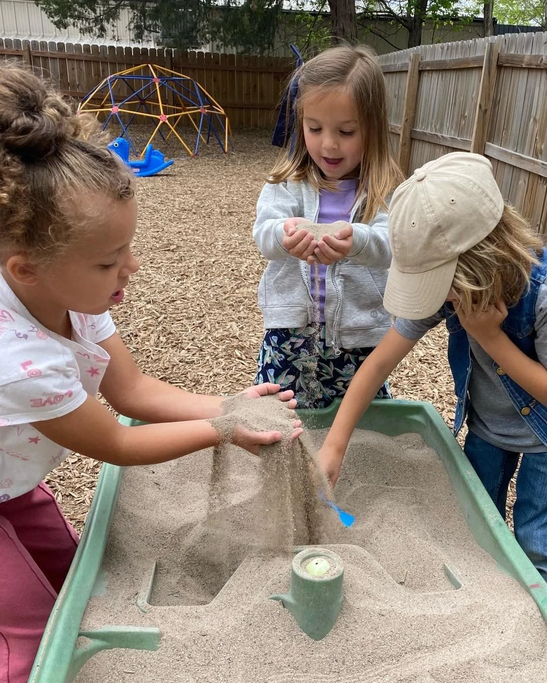 Springtime means sand tables!