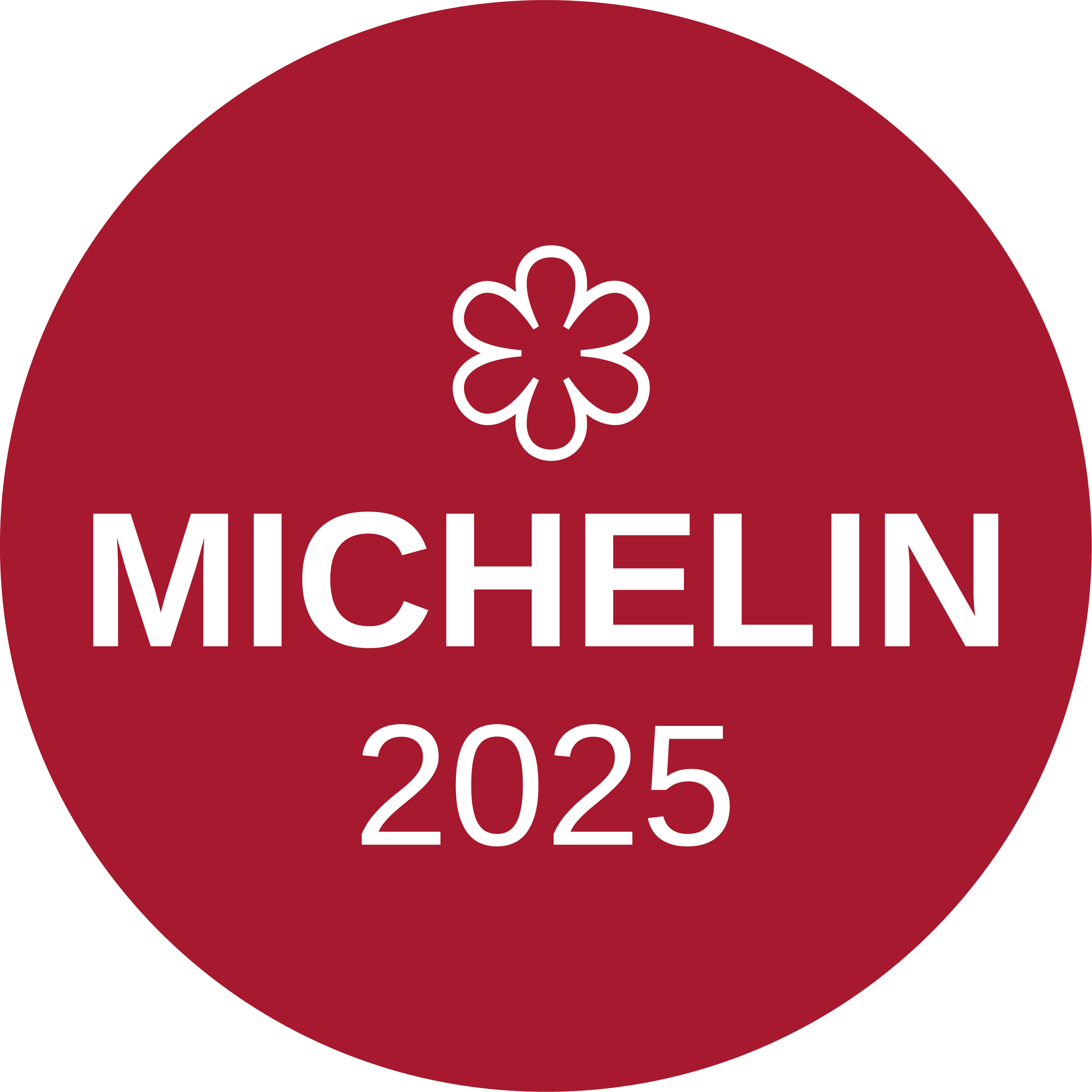 2025 Michelin Star award logo for Kōsen Omakase restaurant in Tampa, FL
