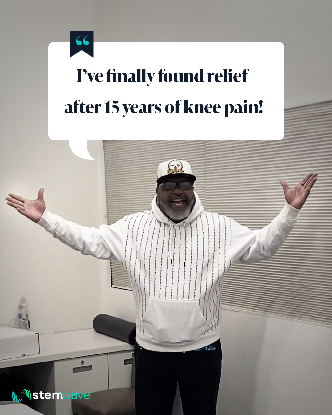 "I've finally found relief after 15 years of knee pain!