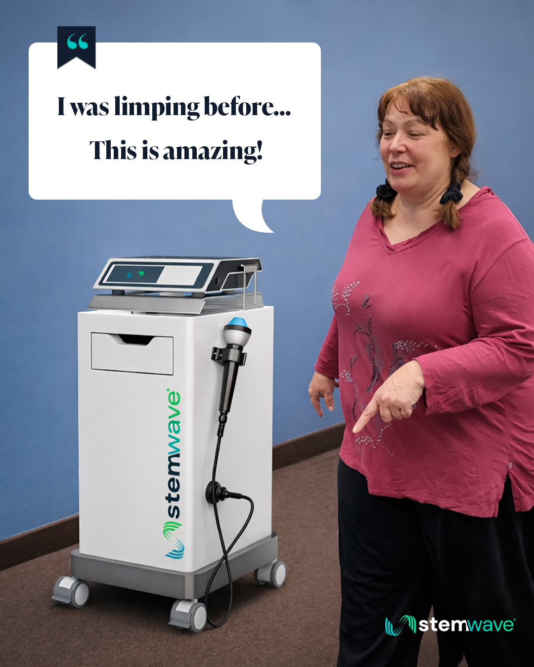 "I was limping before.... This is amazing!"