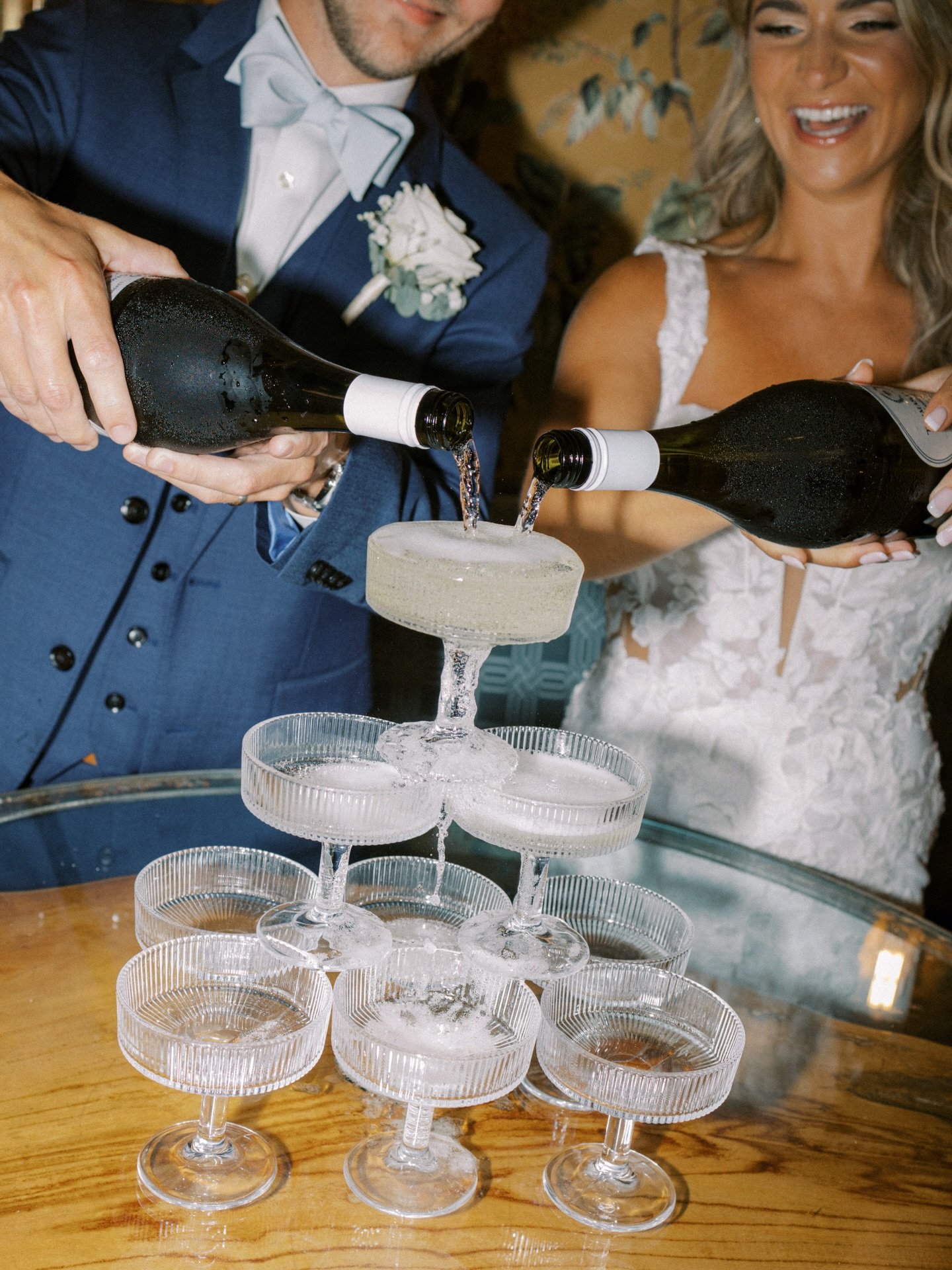 Pouring champagne &amp; diving into forever with you ♡

@samanthajayphoto 📸

#champagnetower #njwedding #njweddingvenue #bearbrookvalley