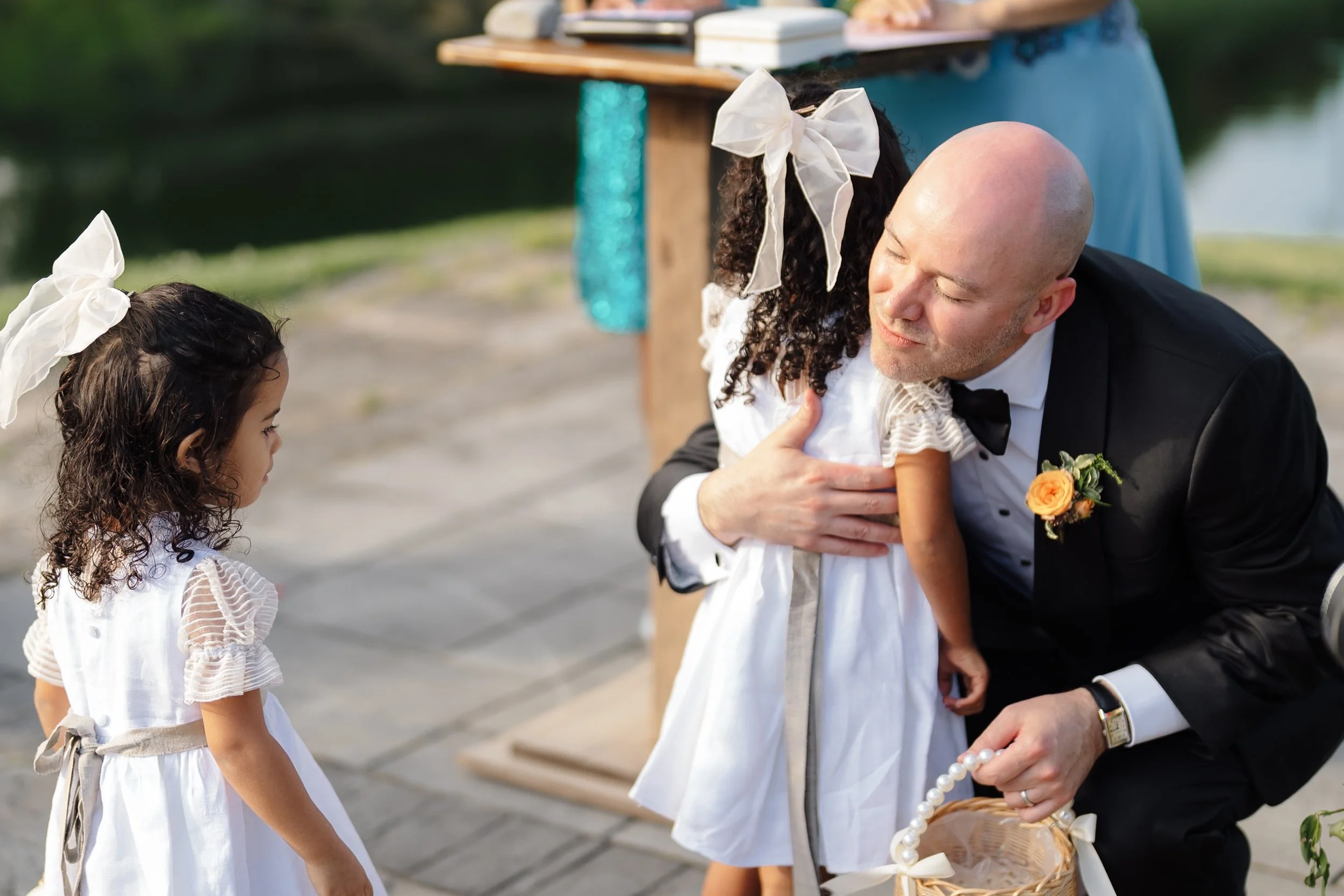 flower girls, pond ceremony, summer.jpg