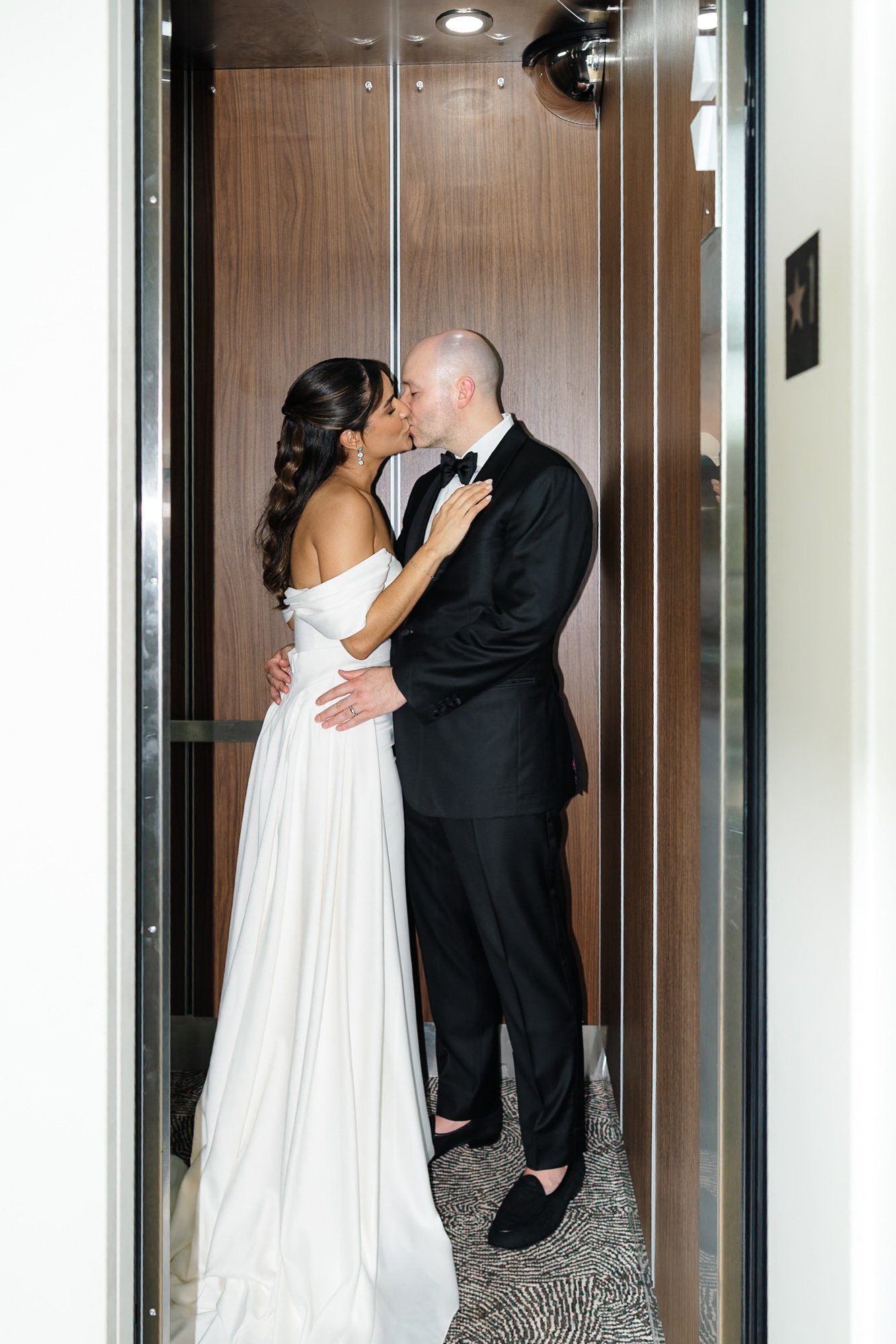 elevator, aesthetic, bride & groom kissing.jpg