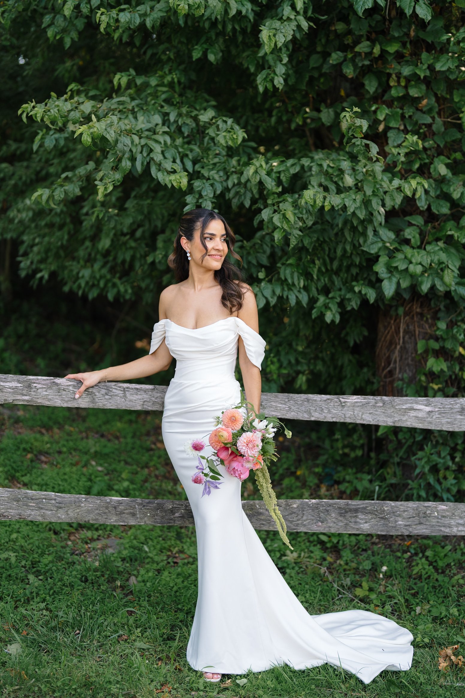 bride, fence, summer.jpg