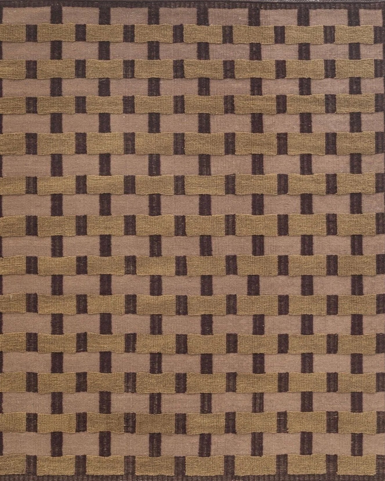 A close-up view of Sombra Rug by Totzke Rugs, a textured kilim rug for commercial and hospitality interiors.