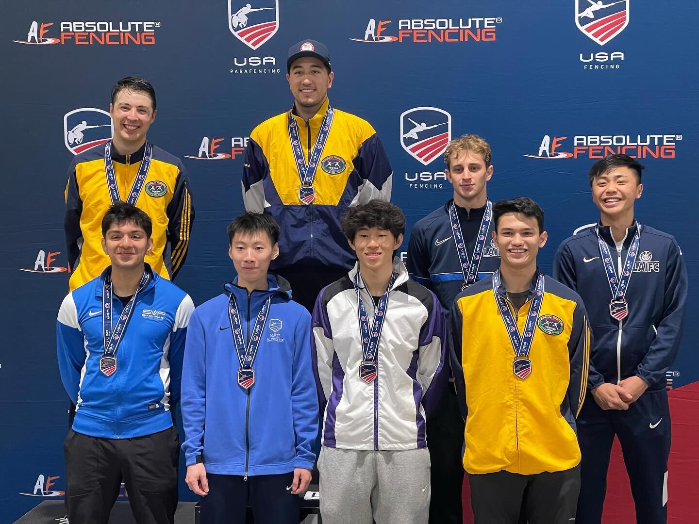 A 6 Medal weekend for the MTeam (5 Division 1 medals, 1 Jr. SJCC). Many fencers earning USA National Points, either in the Olympic Trial (Div 1) and/or the SJCC. Thanks to our fencers, families, and coaches (James, Darwin, Alexander, and Greg).
Next 